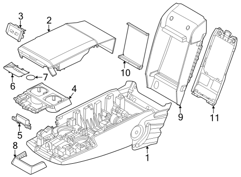 2025 BMW 740i INSERT CUP HOLDER Diagram for 52205A69C49