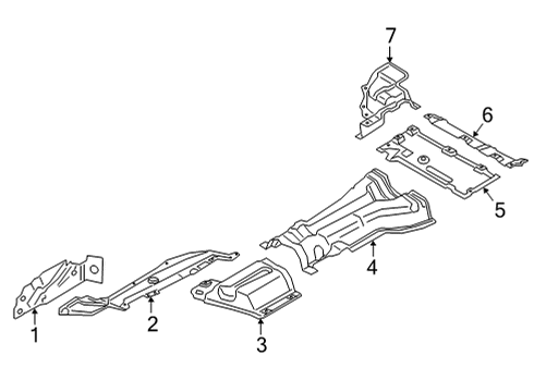 2024 BMW X3 TUNNEL HEAT INSULATOR Diagram for 51488746890