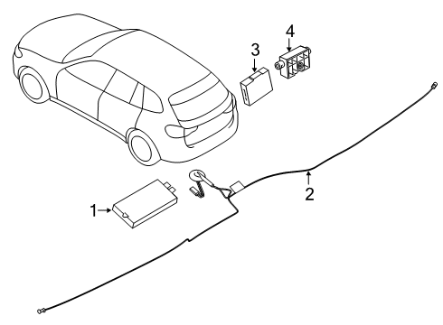 2022 BMW X4 RP HEAD UNIT HIGH 3 Diagram for 65125B48533