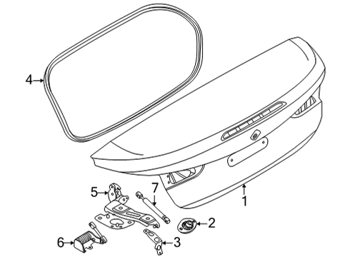2023 BMW 430i GAS PRESSURIZED SPRING F TRU Diagram for 51247497537