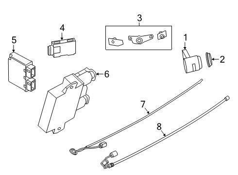2021 BMW X7 ULTRASONIC SENSOR, VERMONT B Diagram for 66209826986