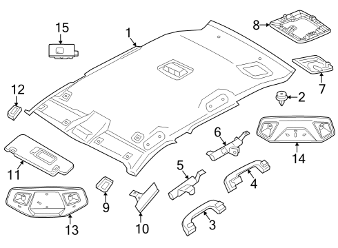 2024 BMW X1 BRACKET, GRAB HANDLE FRONT R Diagram for 51169462412