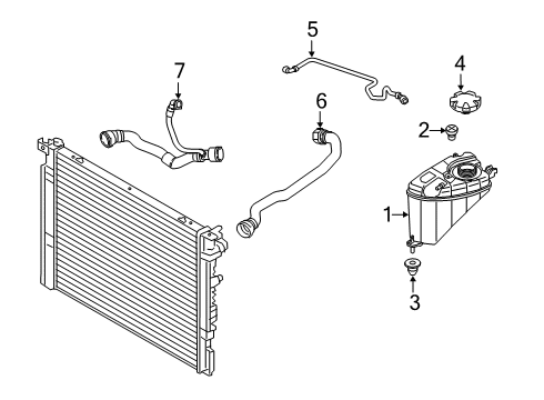 2023 BMW 540i xDrive PIPE, EXPANSION TANK-CYLINDE Diagram for 17129485191