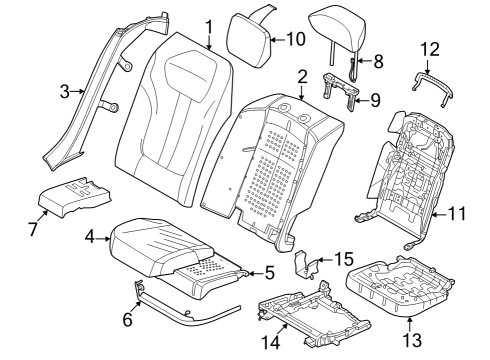 2024 BMW i7 FOAM PART COMFORT SEAT A/C R Diagram for 52205A4A036