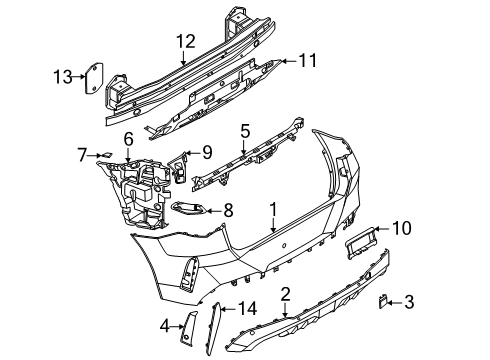 2025 BMW X3 REFLECTOR, REAR RIGHT Diagram for 63148087182