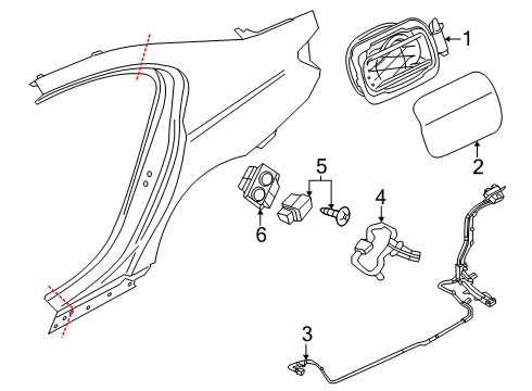 2022 BMW i4 Quarter Panel & Components Diagram 2