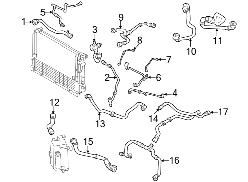 2022 BMW iX LINE FROM RADIATOR Diagram for 17128475132