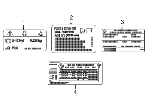 2025 BMW X3 LABEL "CHASSIS NUMBER" Diagram for 71215A5C282