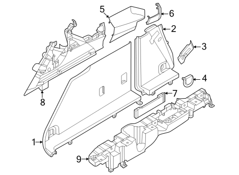 2022 BMW iX PAD, SIDE MEMBER, LEFT Diagram for 51477948339