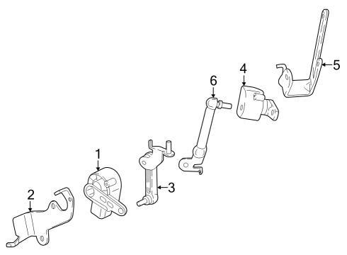 2024 BMW 750e xDrive LEFT RIDE HEIGHT SENSOR BRAC Diagram for 37148833761