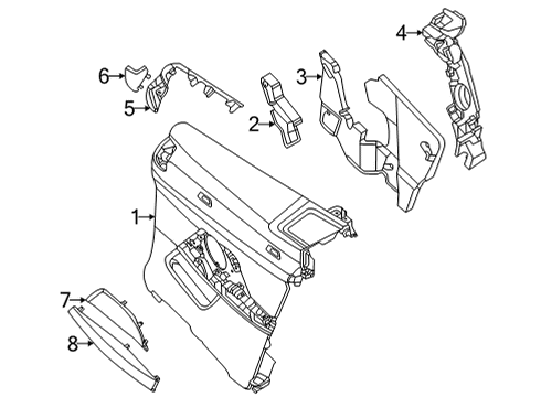 2024 BMW M4 SIDE TRIM PANEL RIGHT Diagram for 51437873738
