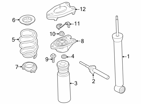 2022 BMW 228i Gran Coupe Rear Coil Spring Diagram for 33536892121