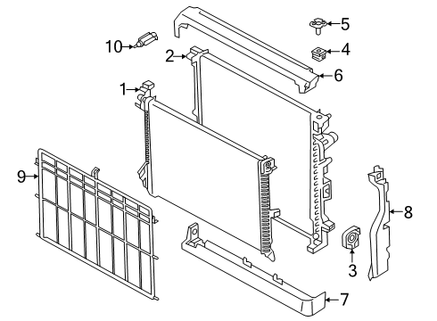 2025 BMW XM Radiator & Components Diagram 2