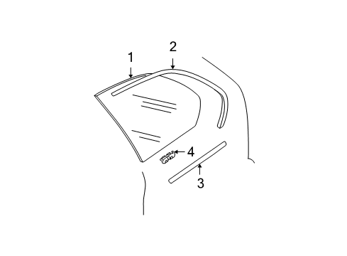Green Side Window With Right Gasket Diagram for 51368408444