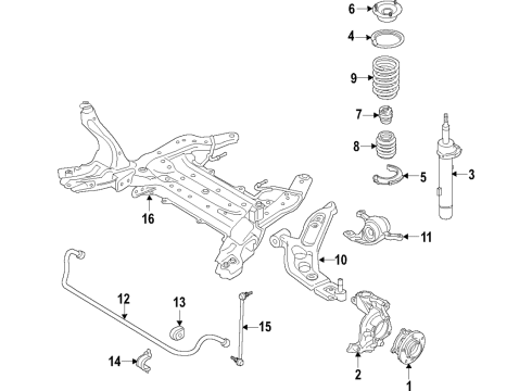 2022 BMW X1 Front Coil Spring Diagram for 31336882852