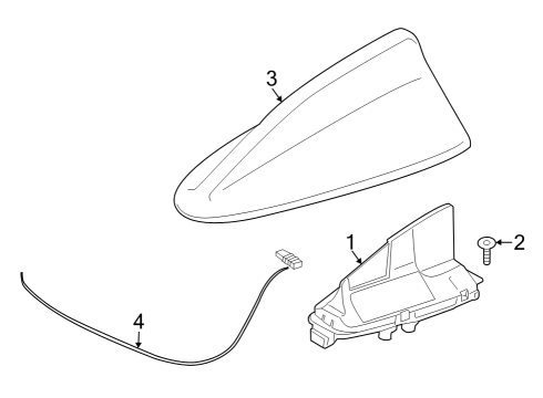 2024 BMW i7 TETRA MASKED ANTENNA Diagram for 65207887441