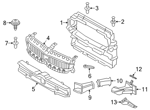 2023 BMW M340i xDrive AIR DUCT WITH AIR FLAP CONTR Diagram for 51745A2DB49