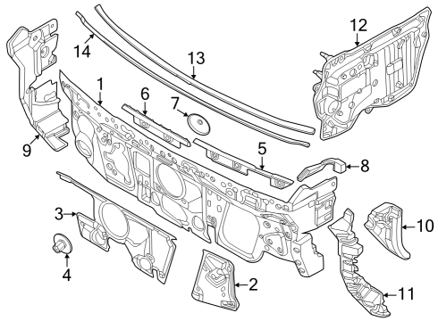 2022 BMW iX NOISE INSULATION, A-PILLAR Diagram for 51487948115