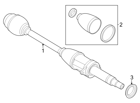 2025 BMW i4 OUTPUT SHAFT FRONT LEFT Diagram for 31605A25C57