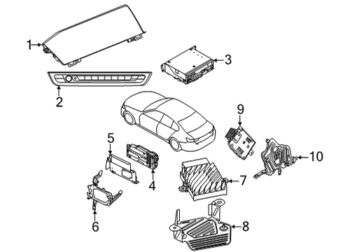 2022 BMW 228i Gran Coupe HEAD UNIT BASIC NAVIGATION 2 Diagram for 65125B53593