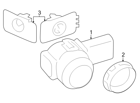 2024 BMW X5 M KIT MOUNT PDC/PMA SENSOR Diagram for 51115A4F538