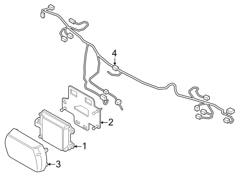2023 BMW 330e Wiring Harness Front End Diagram for 61125A6A527
