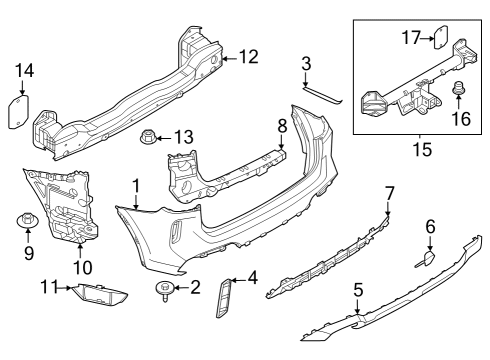 2022 BMW X3 M ADAPTER FOR SUPPORT REAR Diagram for 51128081849