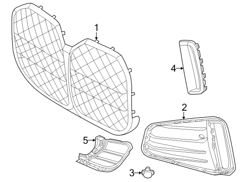 2024 BMW 430i Gran Coupe GRILL, AIR INTAKE, OPEN, LEF Diagram for 51118078631