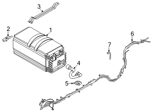 2025 BMW 530i xDrive BATTERY CABLE POS.TERMINAL U Diagram for 61125A8E444