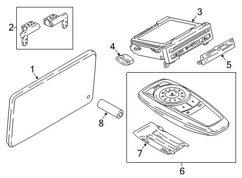 2022 BMW 740i RP DVD PLAYER REAR Diagram for 65125A55F13