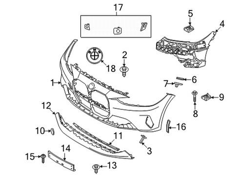 2022 BMW 430i GUIDE BUMPER, LEFT LOWER Diagram for 51117450397