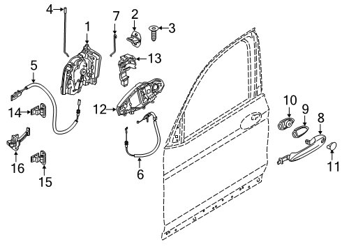 2021 BMW X4 DOOR HANDLE, PRIMERED, OUTER Diagram for 51219491460