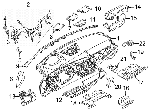 2025 BMW X5 FOLD-DOWN COMPARTMENT, DRIVE Diagram for 51459634304