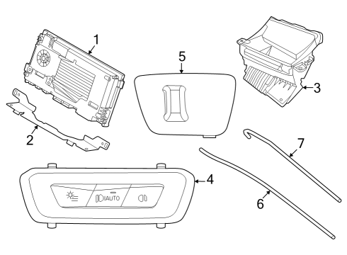 2025 BMW X5 LIGHT OPERATING UNIT Diagram for 61315A71545