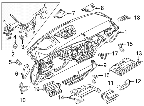 2024 BMW X7 TRIM F.DASHBOARD FINELINE ST Diagram for 51459634796