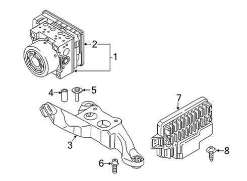 2021 BMW 228i Gran Coupe Control Unit DSC Repair Kit Diagram for 34505A7F7F2
