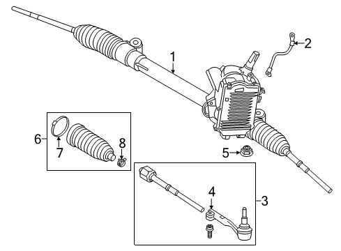 2021 BMW i3s Electric Steering Gear Diagram for 32105A43107