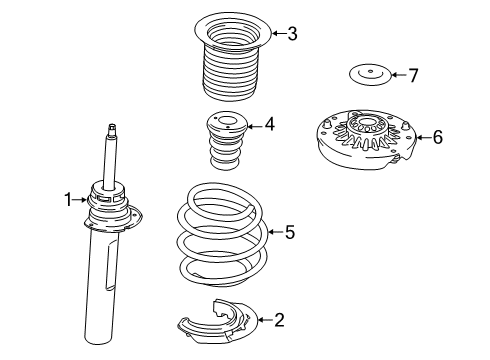 2025 BMW X1 AUXILIARY SHOCK ABSORBER Diagram for 31336852446