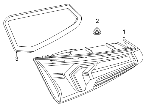 2025 BMW 228 xDrive Gran Coupe REAR LIGHT IN TRUNK LID, LEF Diagram for 63215A361B3