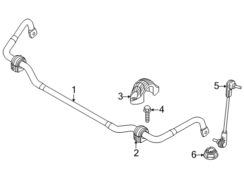 2025 BMW X3 Stabilizer Front With Rubber Diagram for 31305A1C275