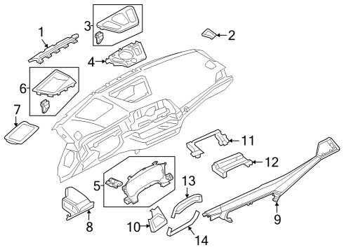 2025 BMW 430i xDrive Gran Coupe TRIM FOR I-PANEL, DRIVER SID Diagram for 51459633611