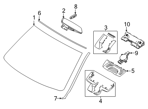 2023 BMW X4 Green Windshield Rain/Light Diagram for 51315A967F6