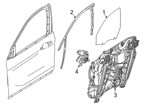 2024 BMW X2 WINDOW GUIDE LEFT FRONT DOOR Diagram for 51335A2FC57