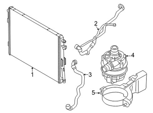 2023 BMW 230i xDrive Radiator Hose Diagram for 17125A44476