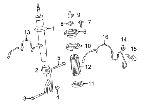 2022 BMW X5 SPRING PAD UPPER Diagram for 31308092140