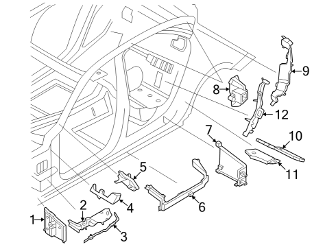 2025 BMW i7 MOLDED PART, B-PILLAR, LOWER Diagram for 41219451062