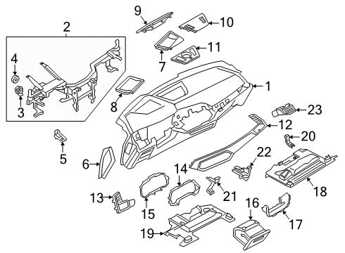 2023 BMW X5 M FOLD-DOWN COMPARTMENT, DRIVE Diagram for 51459634310