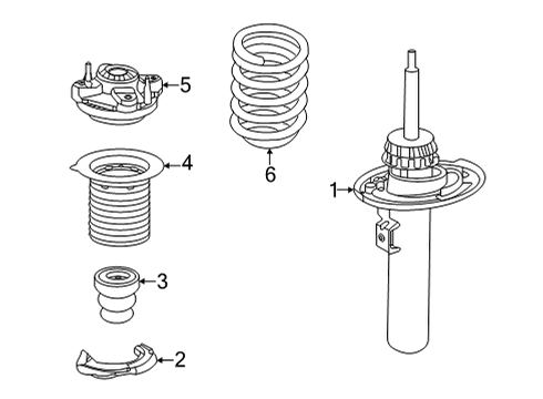 2023 BMW 230i Front Coil Spring Diagram for 31336890978