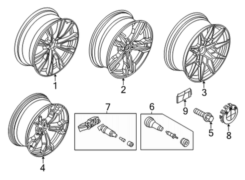 2024 BMW X3 M DISC WHEEL LA JET BLACK SOLI Diagram for 36119501479