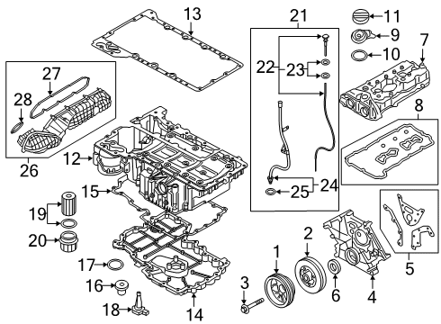 2021 BMW M550i xDrive OIL DIPSTICK WITH GUIDE TUBE Diagram for 11435A47BD3